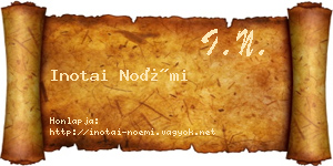 Inotai Noémi névjegykártya