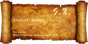 Inotai Noémi névjegykártya